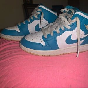 Jordan retro 1 Kids Blue and White Sneakers